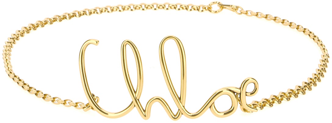 Chloé Chloe Gold metal chain belt Goud