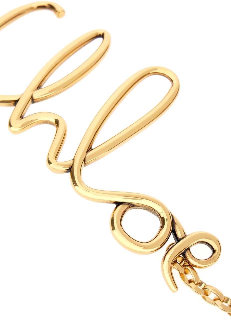 Chloé Chloe Gold metal chain belt Goud