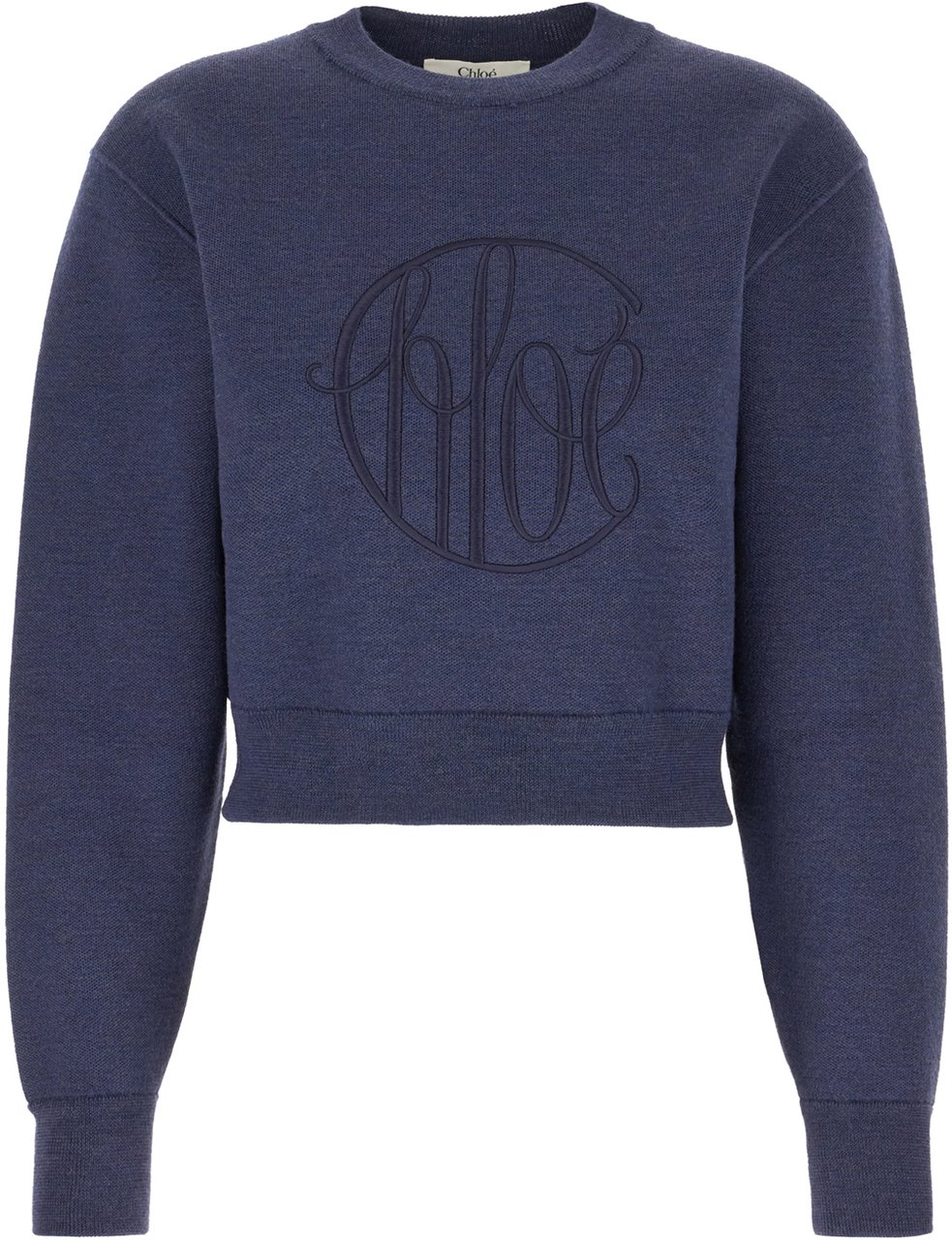 Chloé Chloe Navy blue linen sweater Blauw