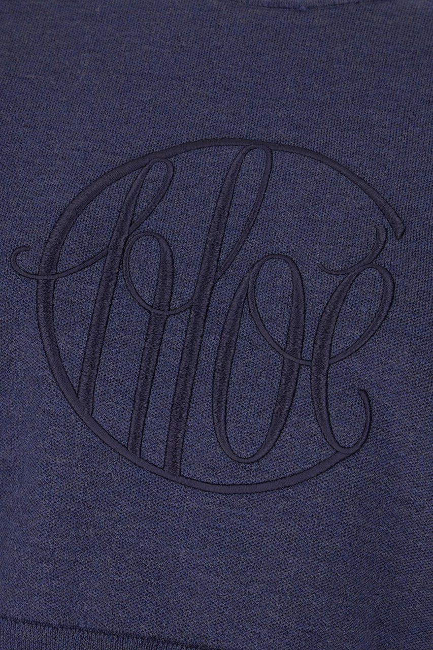 Chloé Chloe Navy blue linen sweater Blauw