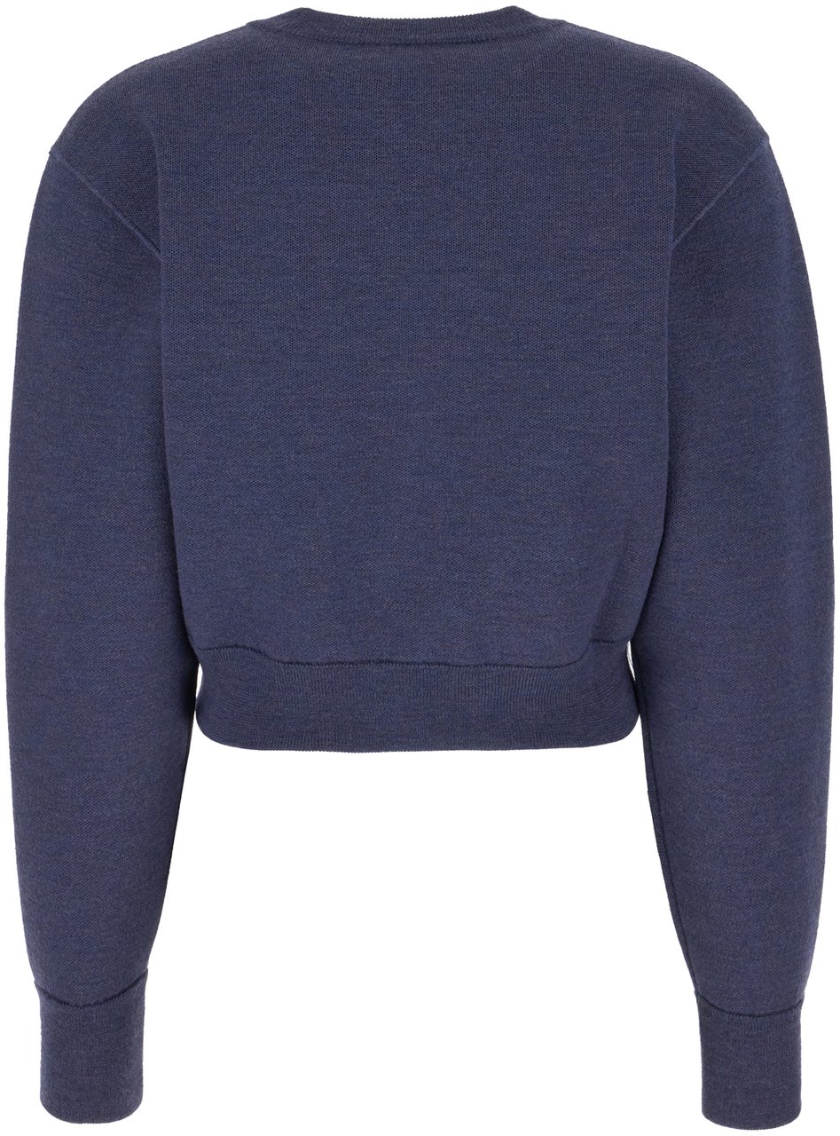 Chloé Chloe Navy blue linen sweater Blauw