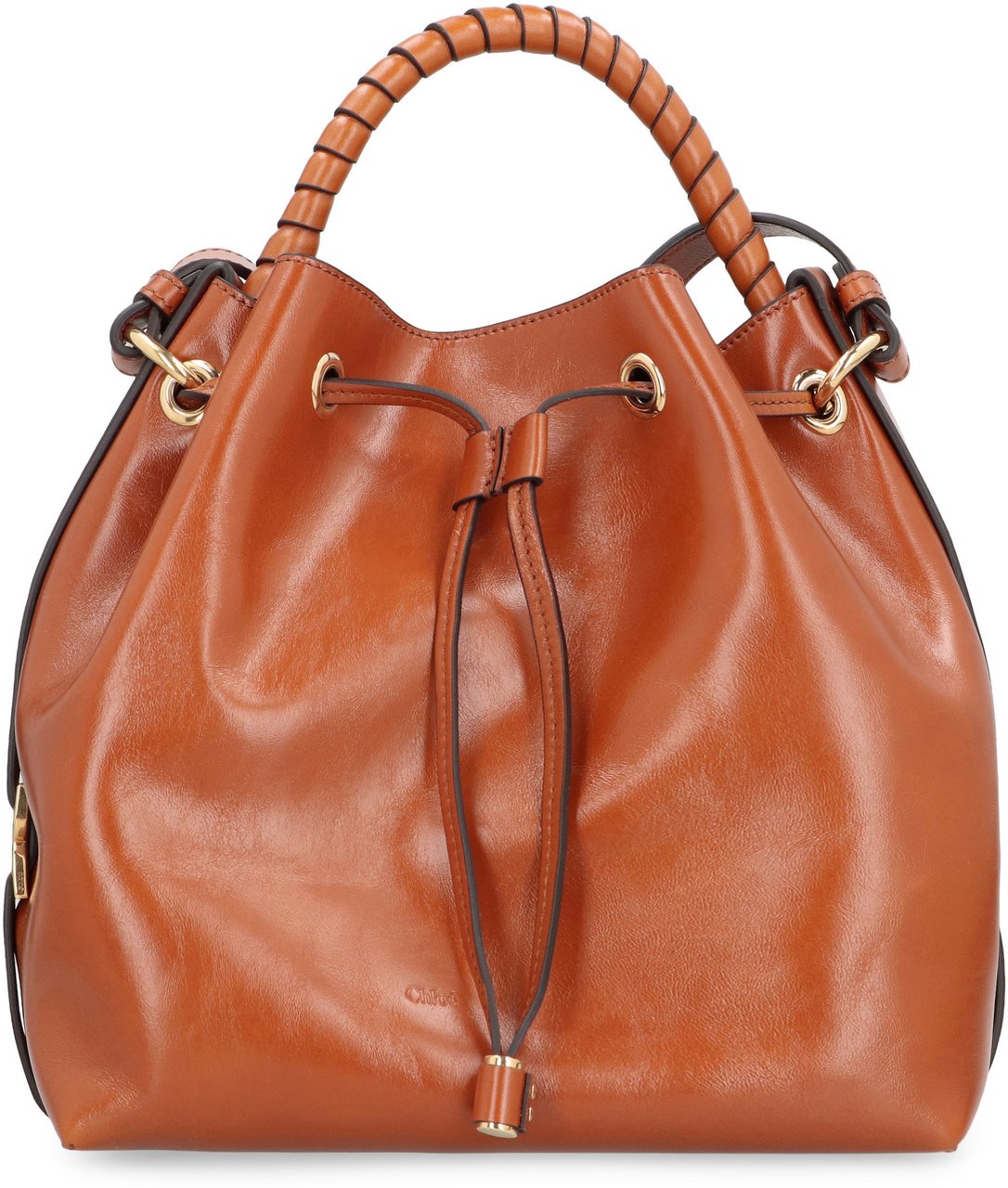 Chloé Bucket bag Marcie in leather Bruin