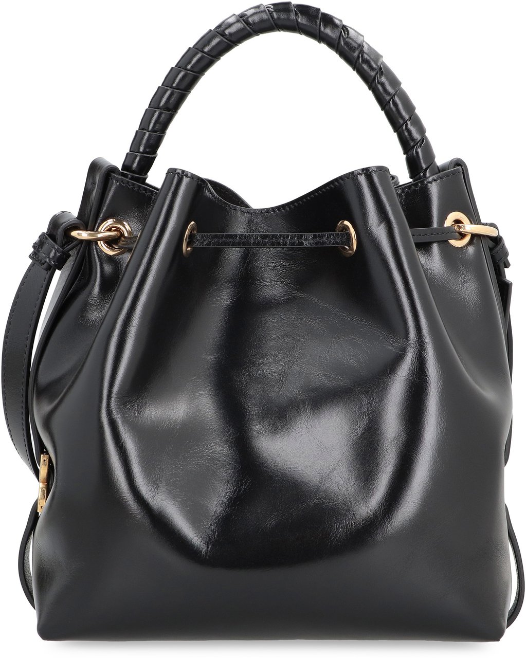 Chloé Marcie Leather bucket bag Zwart