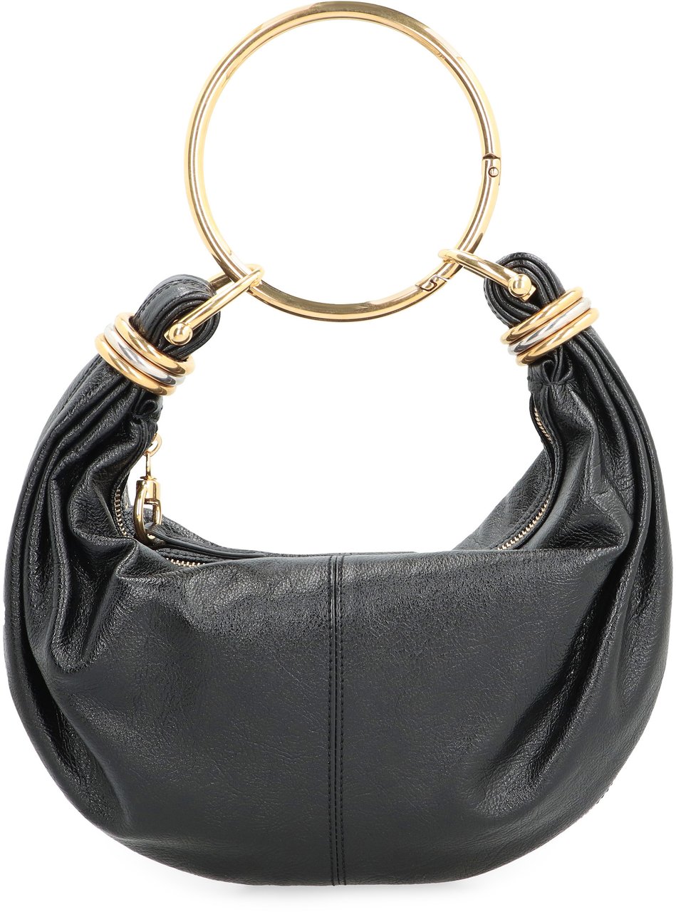 Chloé Bracelet leather hobo-bag Zwart