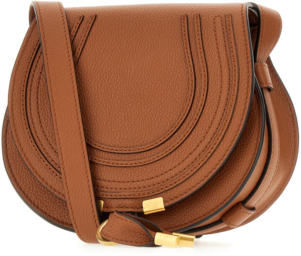 Chloé Chloe Caramel leather Marcie crossbody bag Bruin