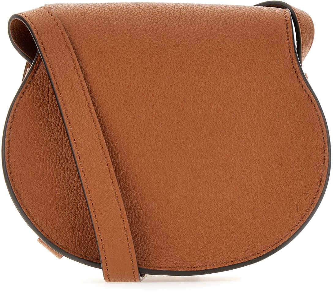 Chloé Chloe Caramel leather Marcie crossbody bag Bruin