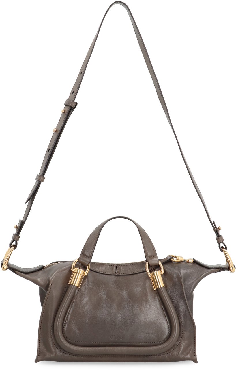 Chloé Paraty 24 piccola Leather shoulder bag Neutraal