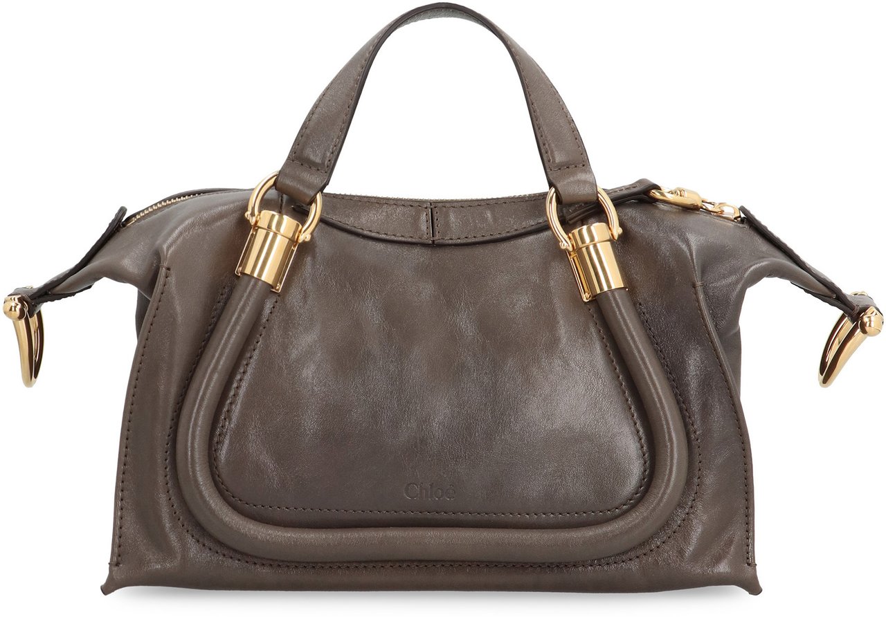 Chloé Paraty 24 piccola Leather shoulder bag Neutraal