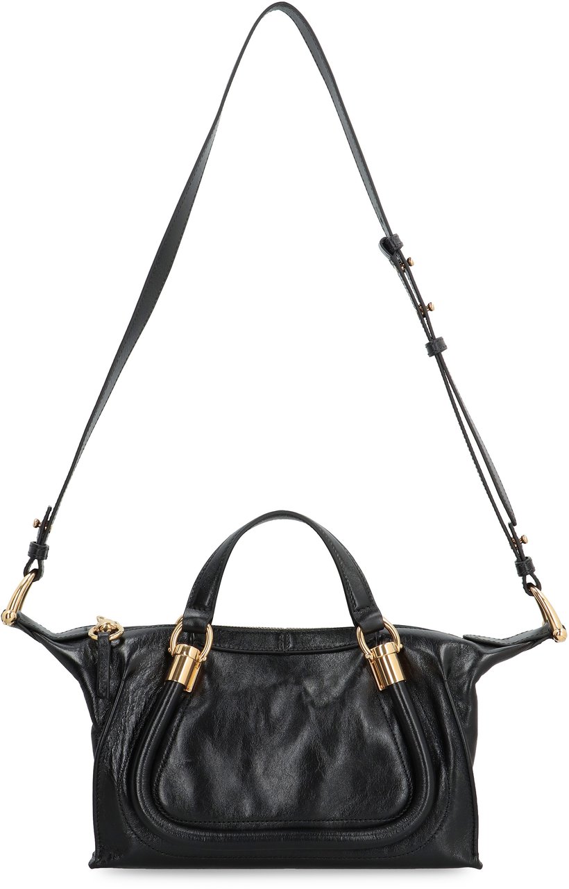 Chloé Paraty 24 piccola Leather shoulder bag Zwart