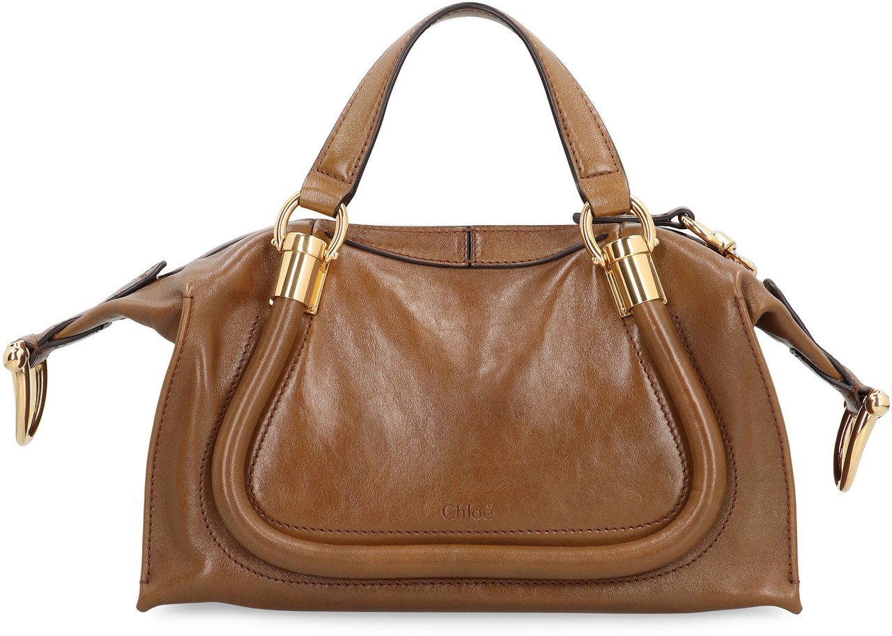 Chloé Bags Paraty 24 in leather Bruin