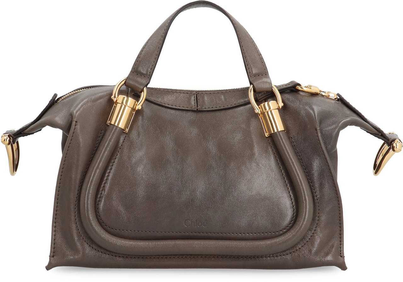 Chloé Paraty 24 piccola Leather shoulder bag Neutraal
