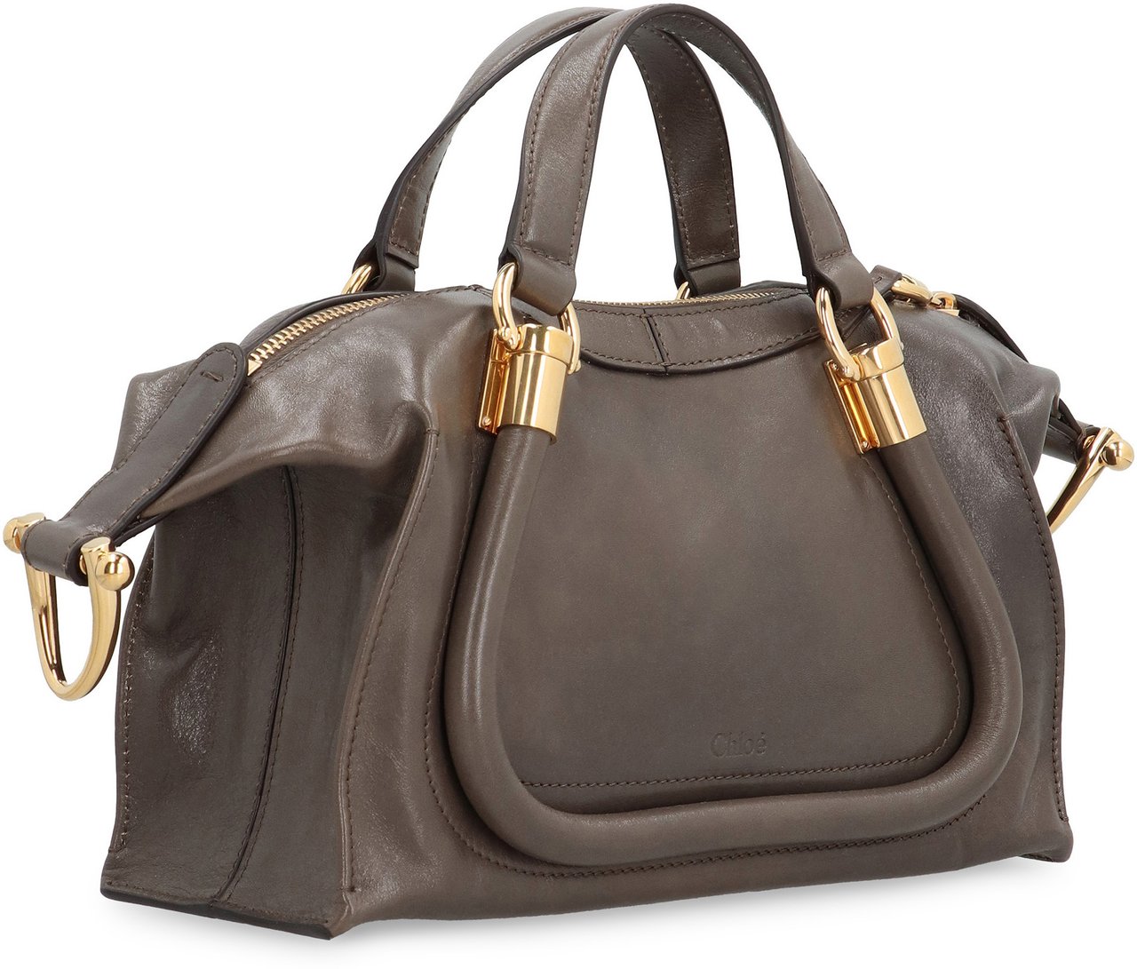 Chloé Paraty 24 piccola Leather shoulder bag Neutraal