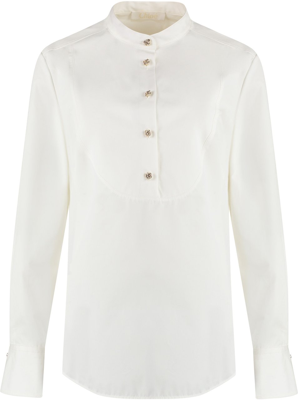 Chloé Cotton poplin shirt Neutraal