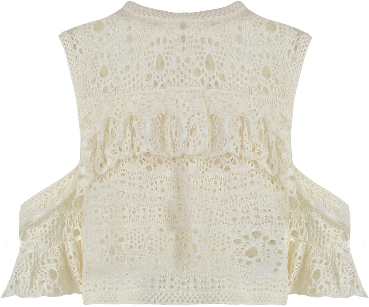 Chloé Crochet knit top Neutraal