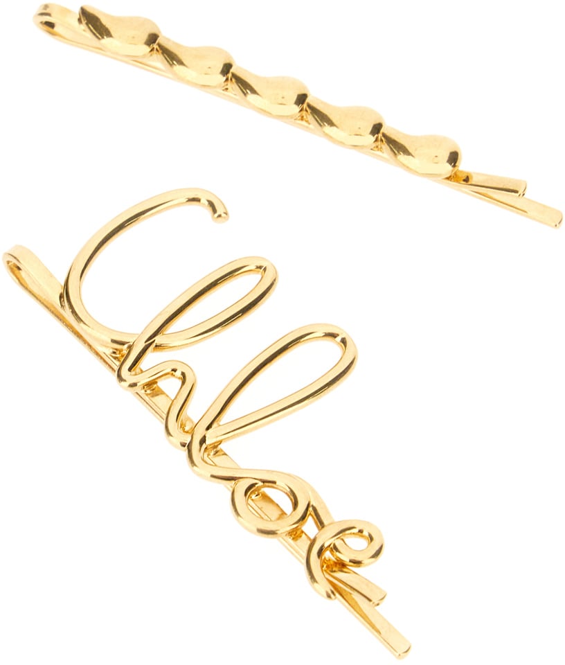Chloé Chloe Gold metal ChloÃ© Iconic hair clips Goud