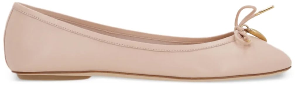 Chloé Iris Leather Ballerina Flats Beige