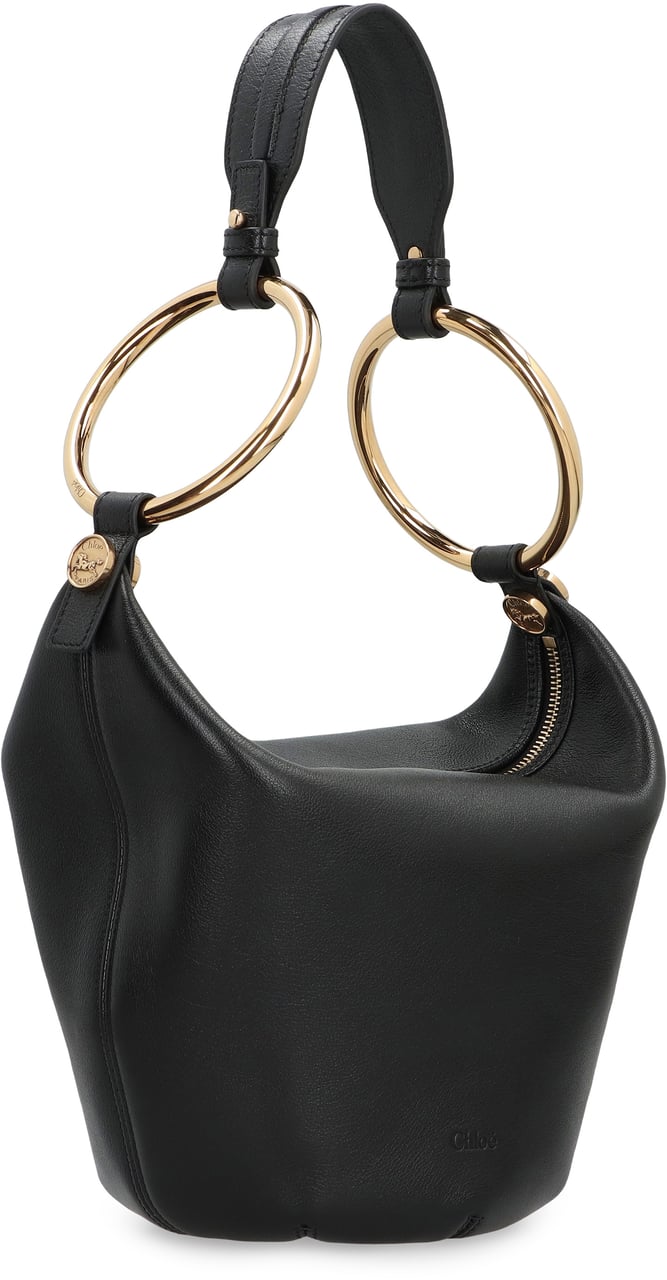 Chloé Small leather bracelet Zwart