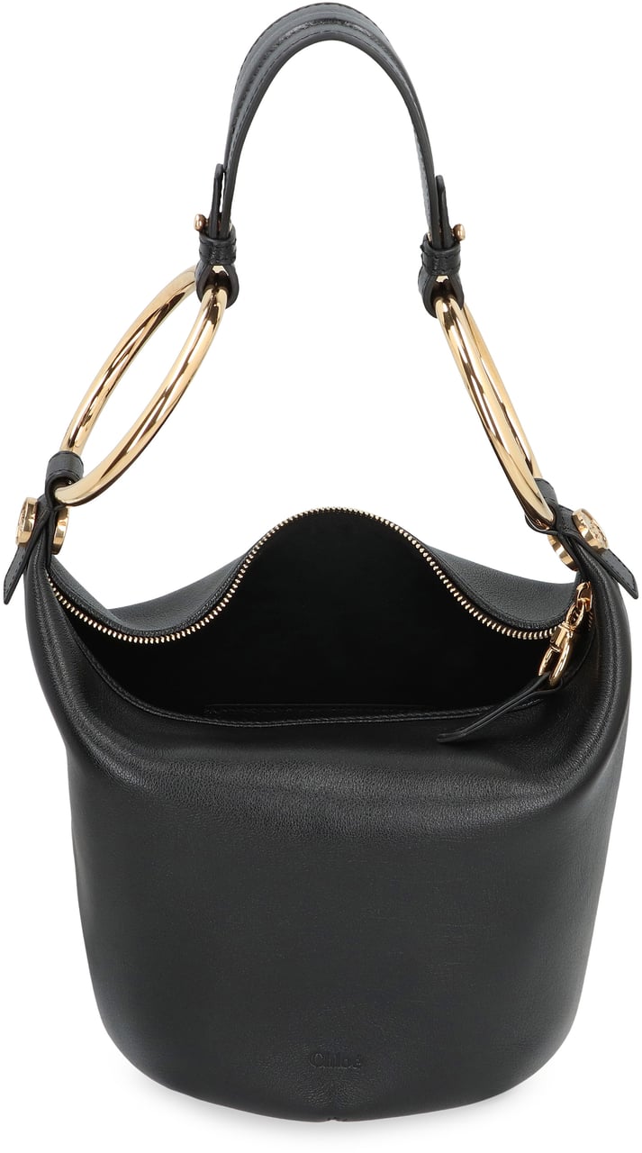 Chloé Small leather bracelet Zwart