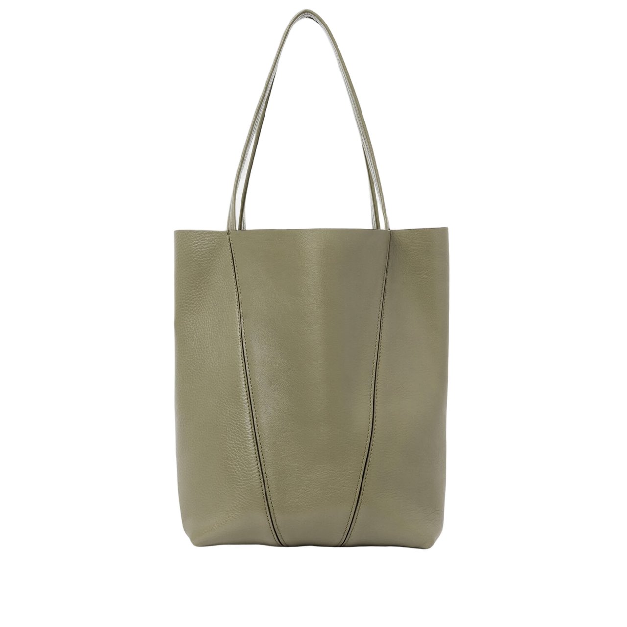 Chloé Structured Maroon Leather Spin Tote Neutraal