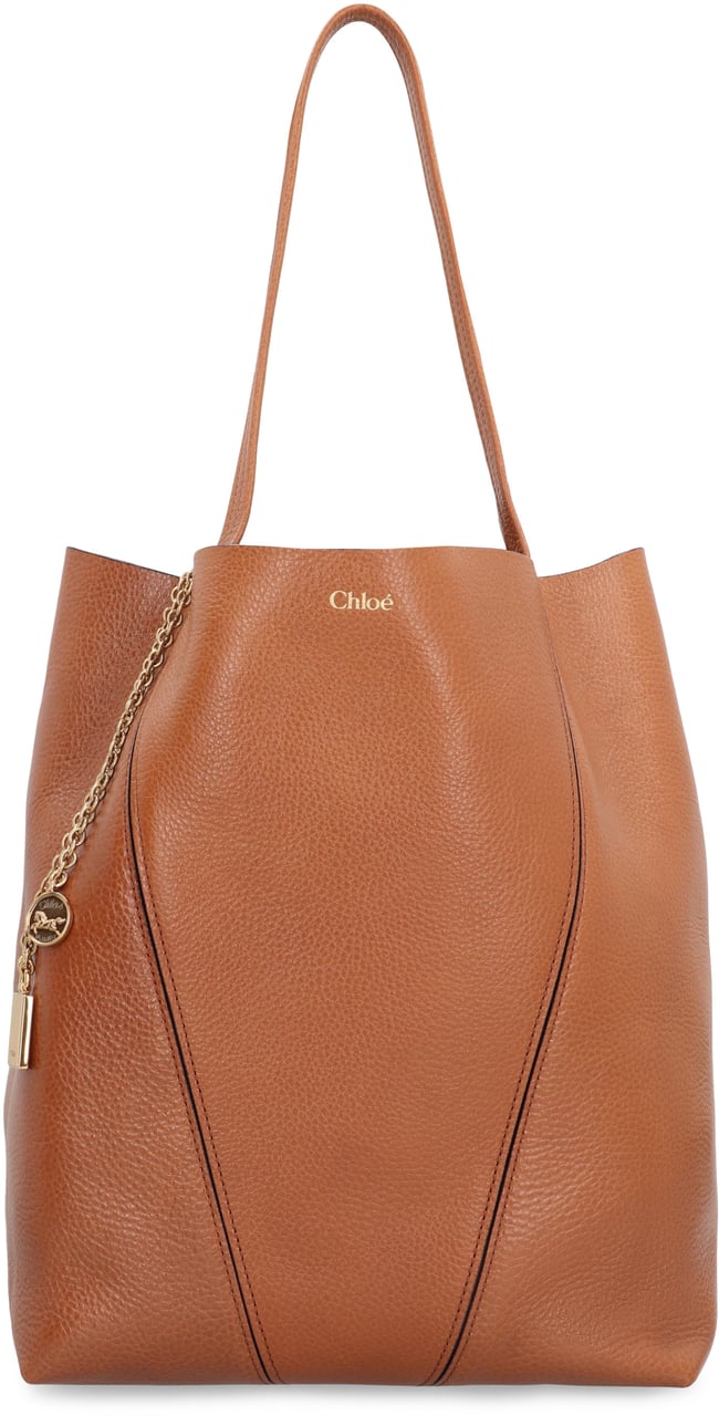 Chloé Tote bag Chloé Spin in leather Bruin