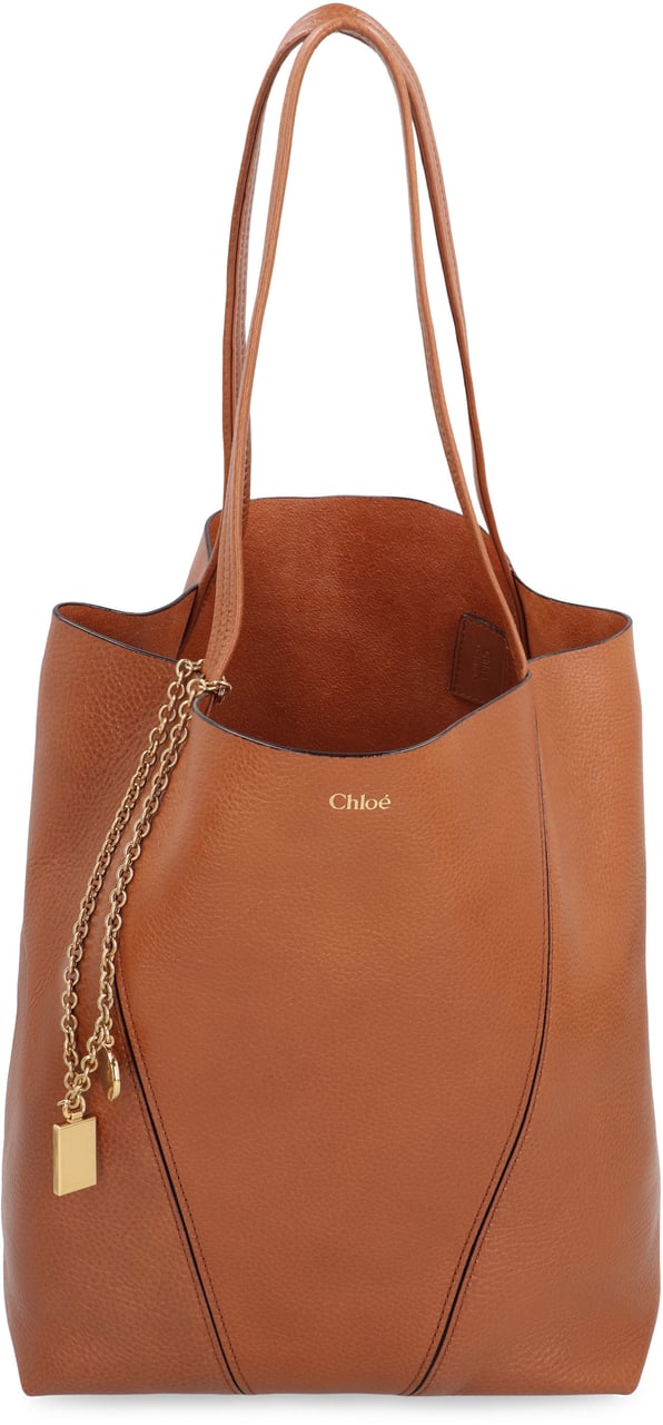 Chloé Tote bag Chloé Spin in leather Bruin