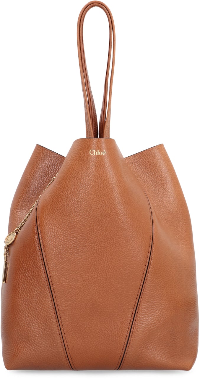 Chloé Tote bag Chloé Spin in leather Bruin