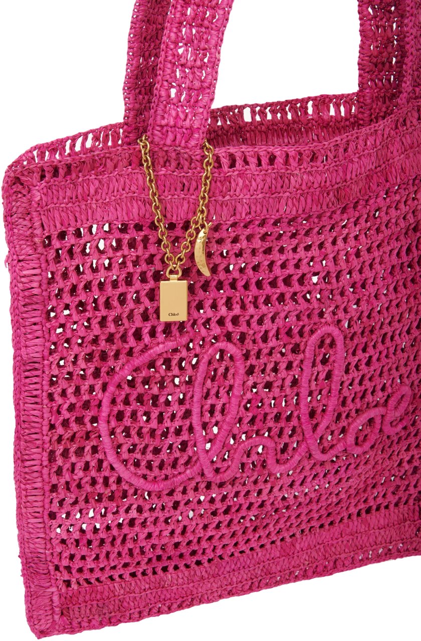 Chloé Summer Banana Logo Tote Bag Roze