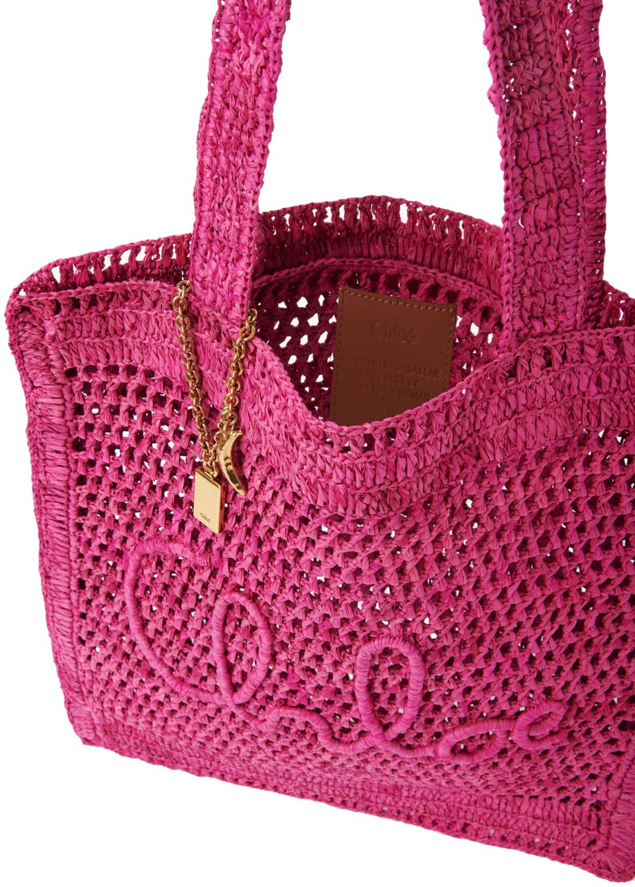 Chloé Summer Banana Logo Tote Bag Roze
