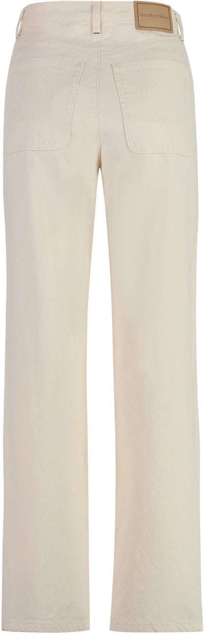Chloé Cotton trousers Wit