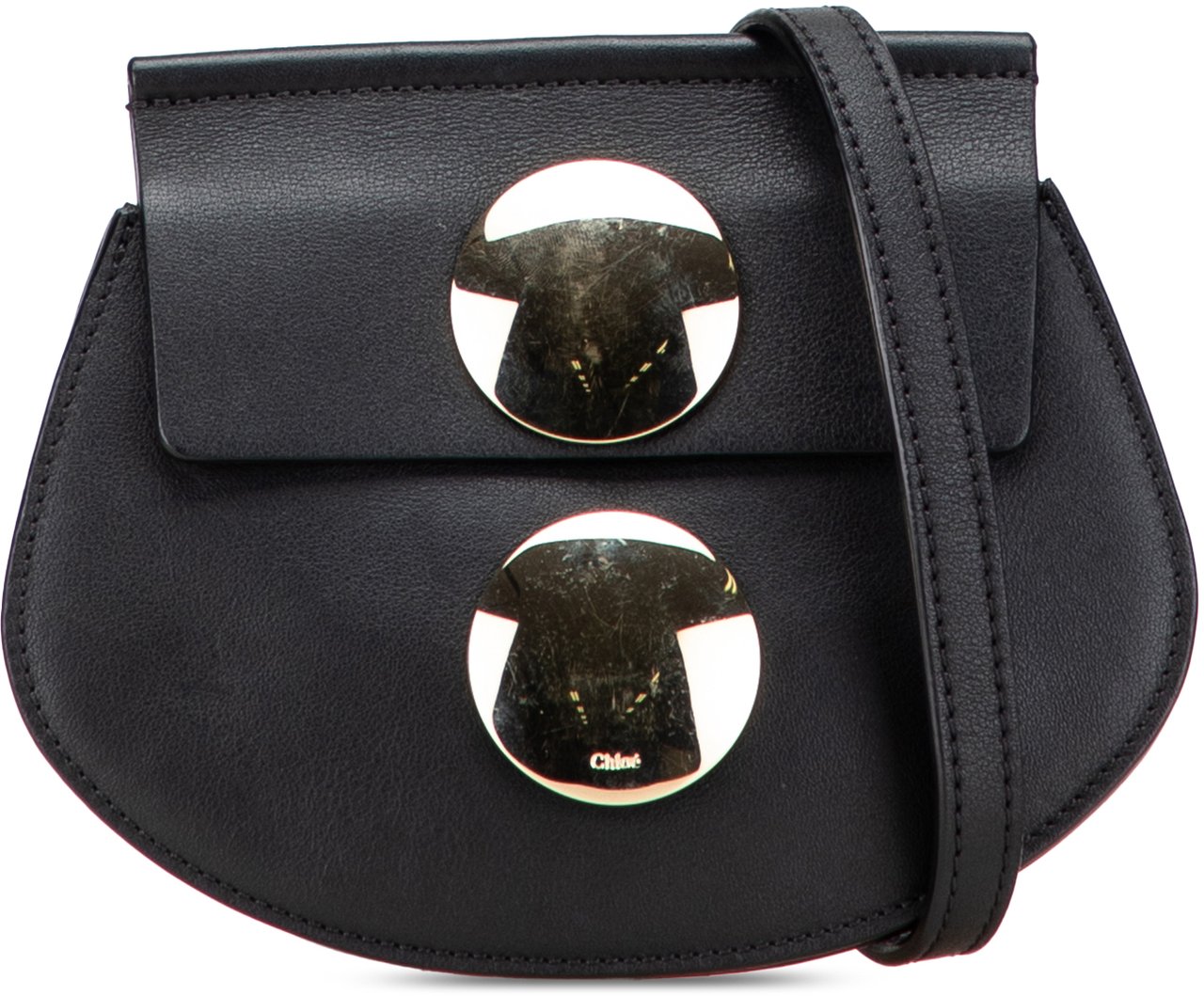 Chloé Mini Leather Faye Crossbody Zwart