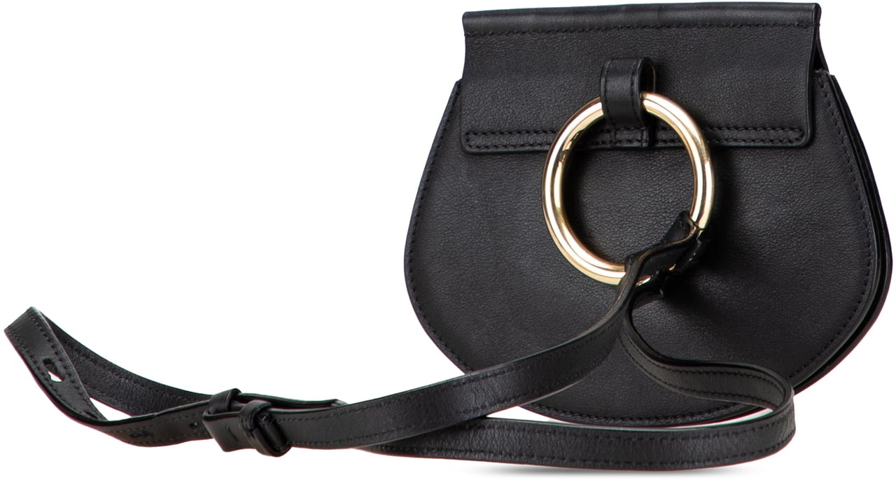 Chloé Mini Leather Faye Crossbody Zwart