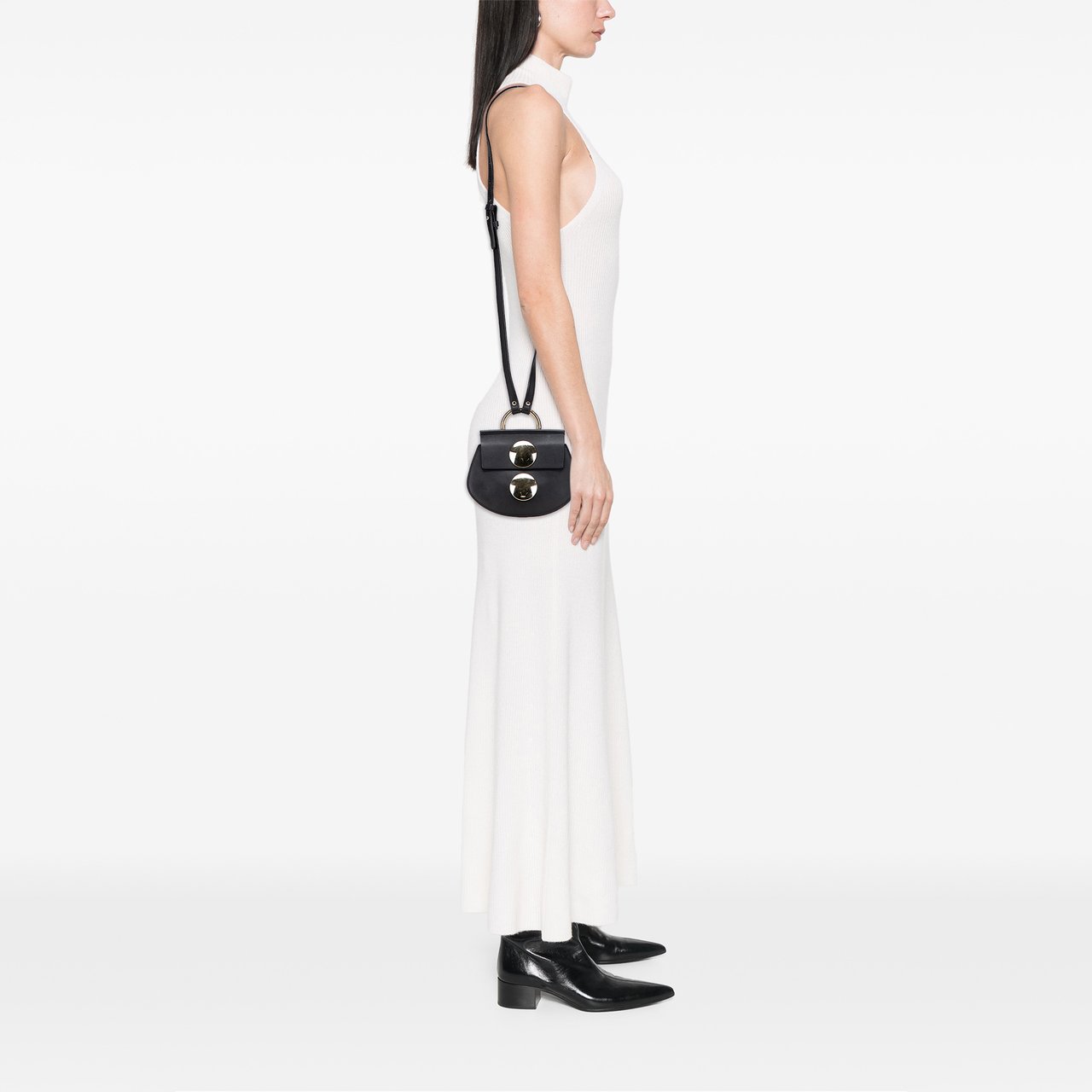 Chloé Mini Leather Faye Crossbody Zwart
