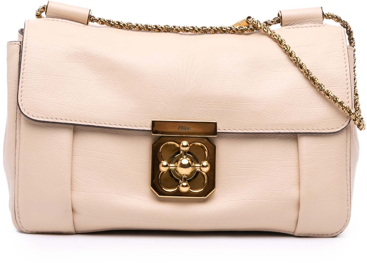 Chloé Medium Goatskin Elsie Crossbody Bruin