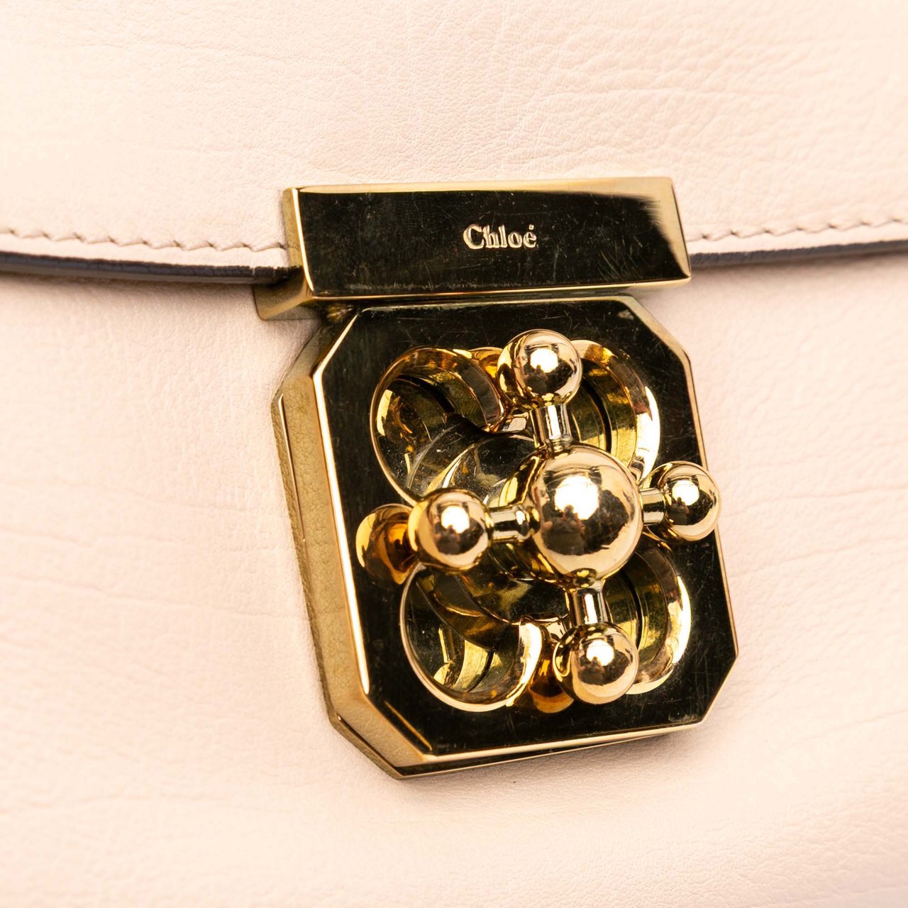 Chloé Medium Goatskin Elsie Crossbody Bruin