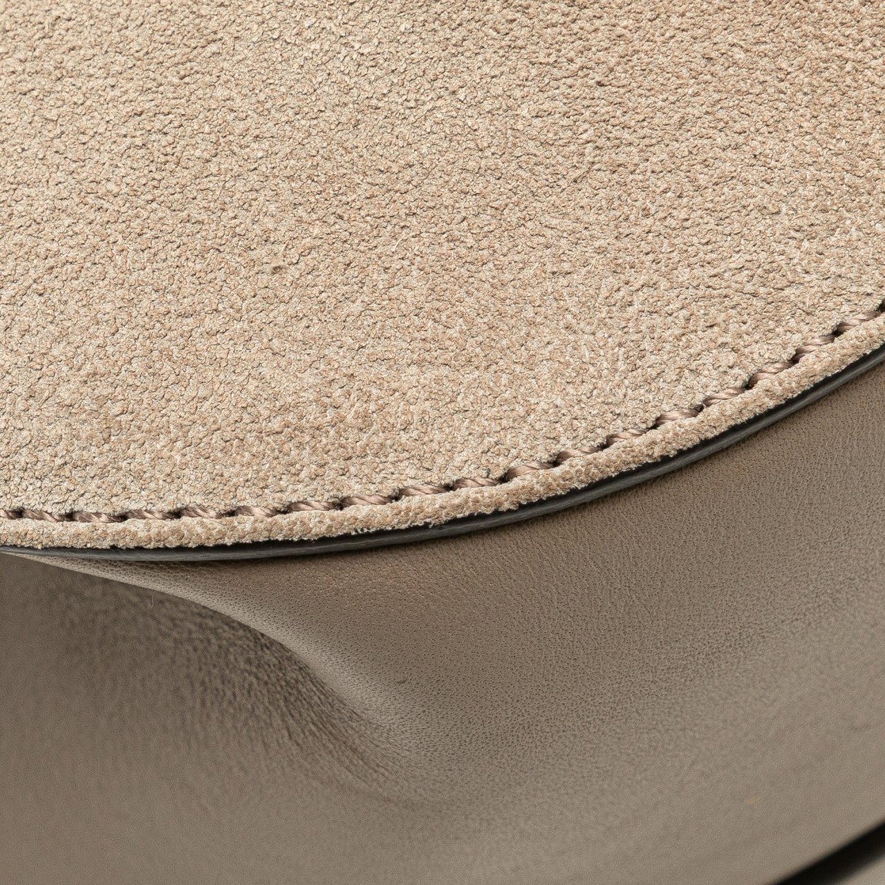 Chloé Small Suede and Calfskin Drew Crossbody Bruin