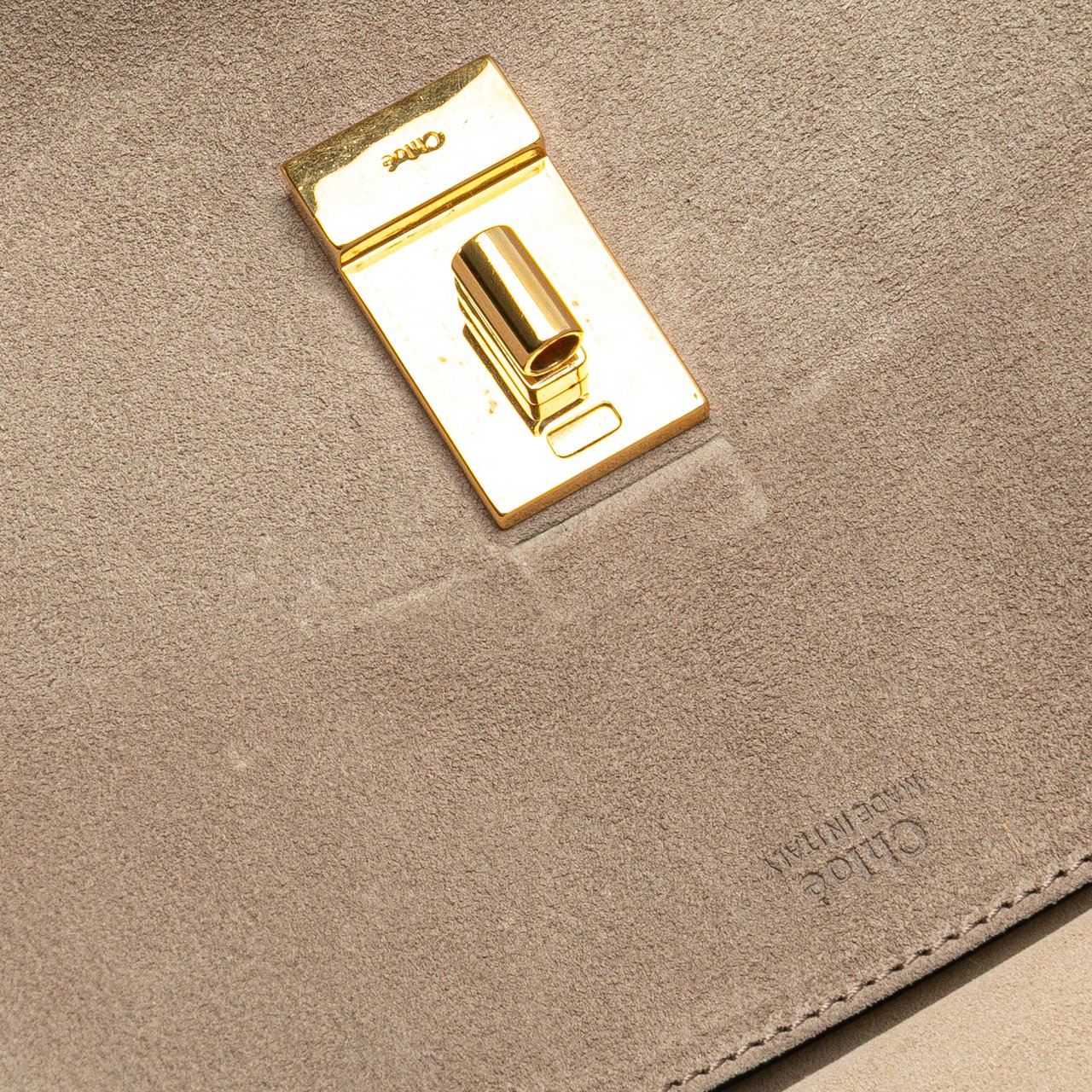 Chloé Small Suede and Calfskin Drew Crossbody Bruin