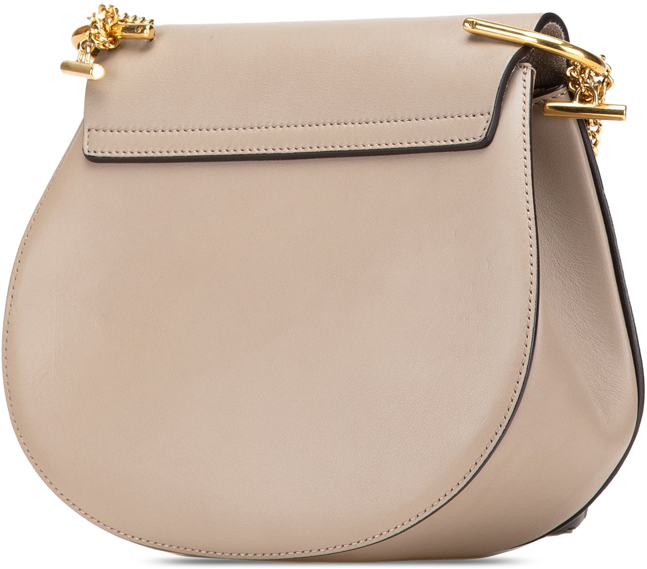Chloé Small Suede and Calfskin Drew Crossbody Bruin