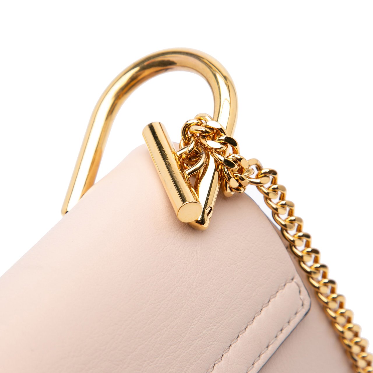 Chloé Mini Suede and Calfskin Drew Crossbody Bruin