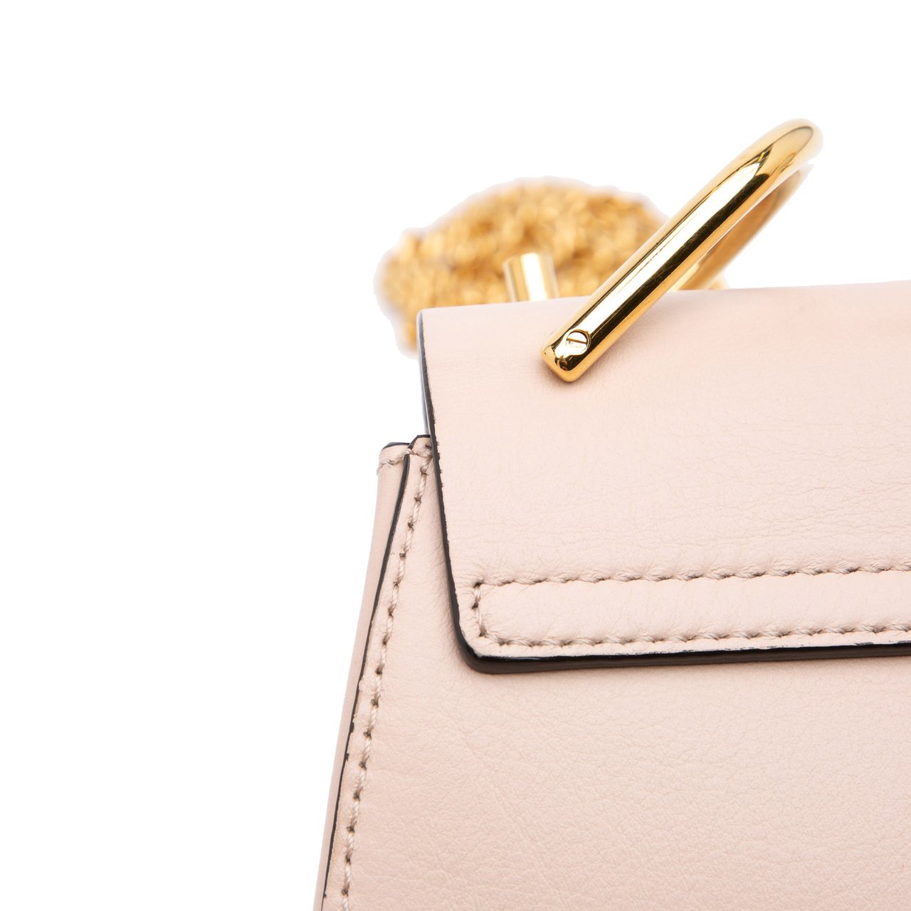 Chloé Mini Suede and Calfskin Drew Crossbody Bruin