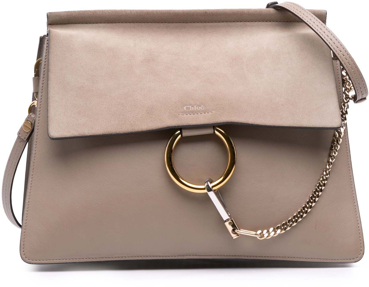 Chloé Medium Leather Faye Shoulder Bag Bruin