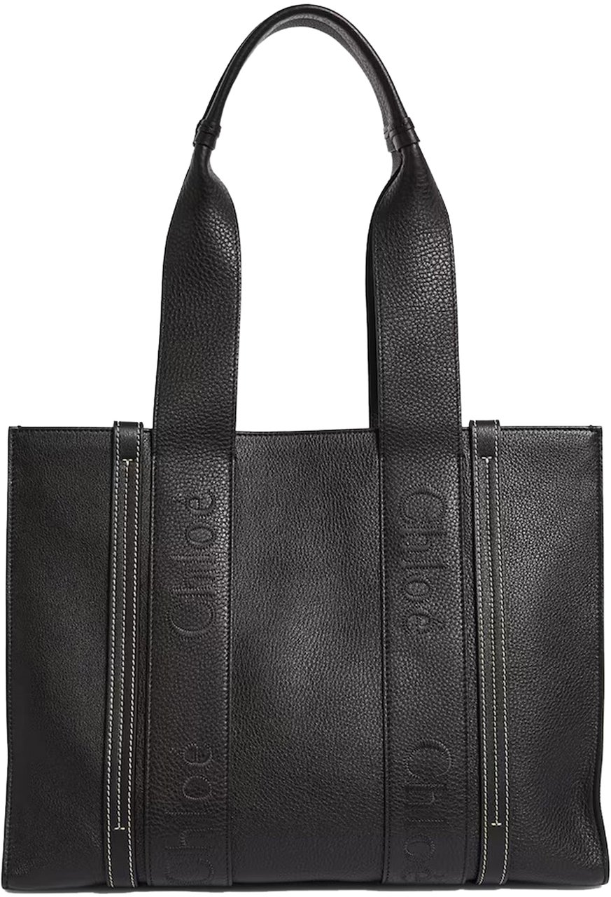 Chloé Chloe Woody Medium Leather Tote Bag Zwart