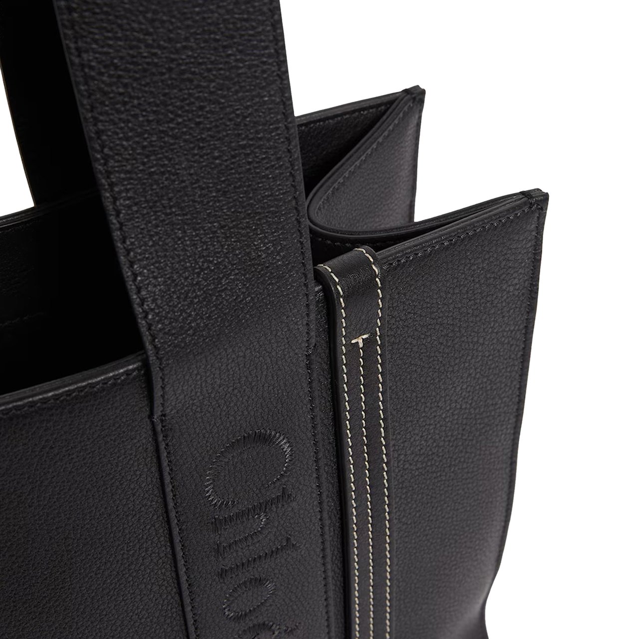 Chloé Chloe Woody Medium Leather Tote Bag Zwart