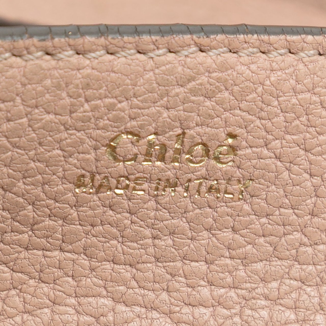 Chloé Mini Grained Lambskin Drew Crossbody Bruin