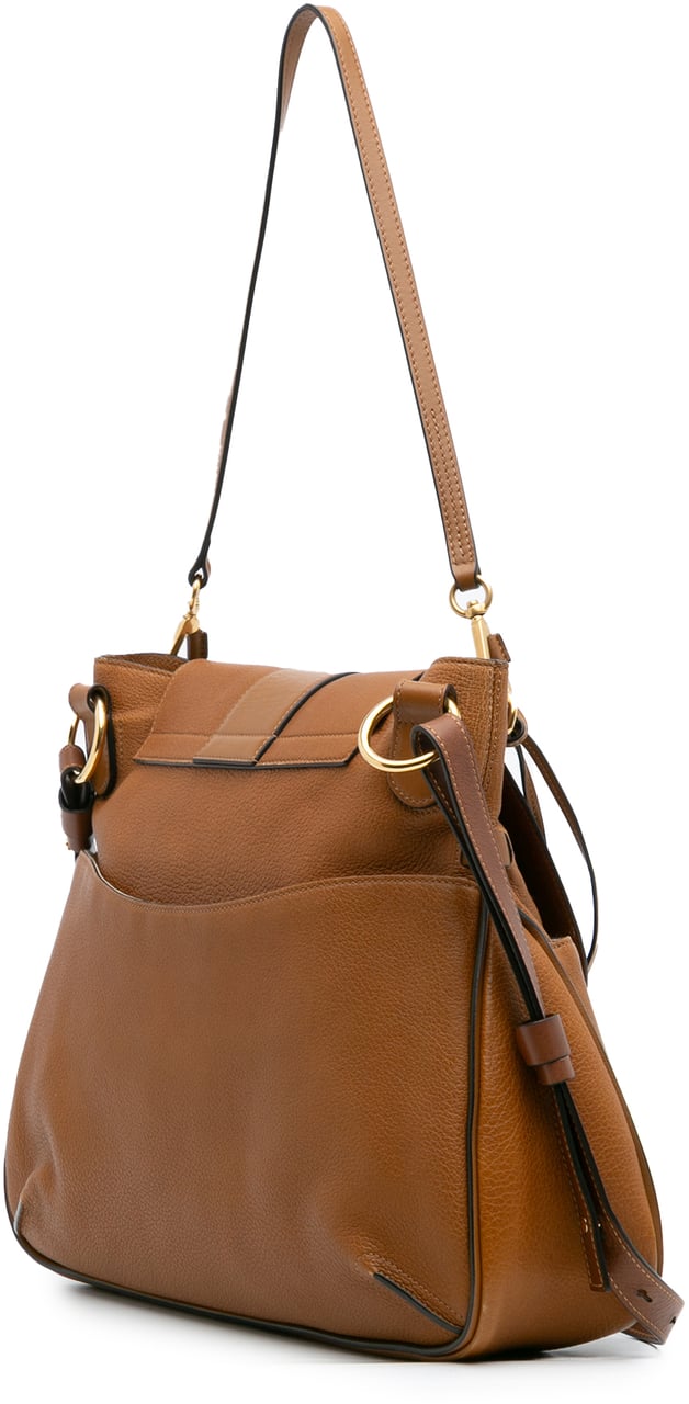 Chloé Medium Grained Lambskin Lexa Satchel Bruin