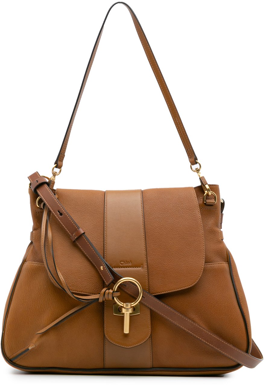 Chloé Medium Grained Lambskin Lexa Satchel Bruin