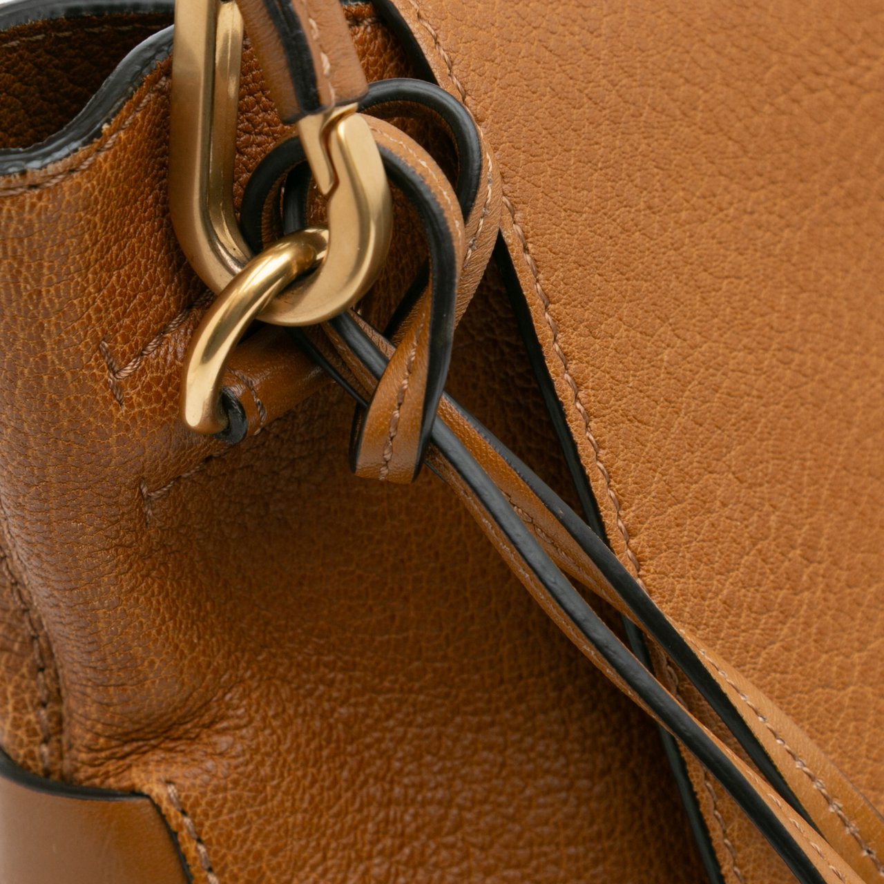 Chloé Medium Grained Lambskin Lexa Satchel Bruin
