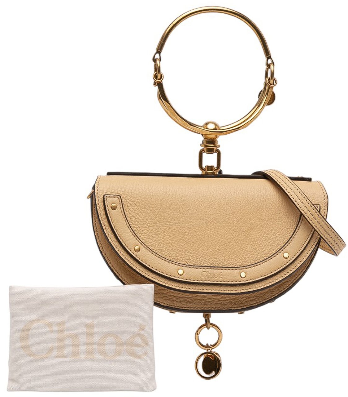 Chloé Leather Nile Bracelet Minaudiere Bruin