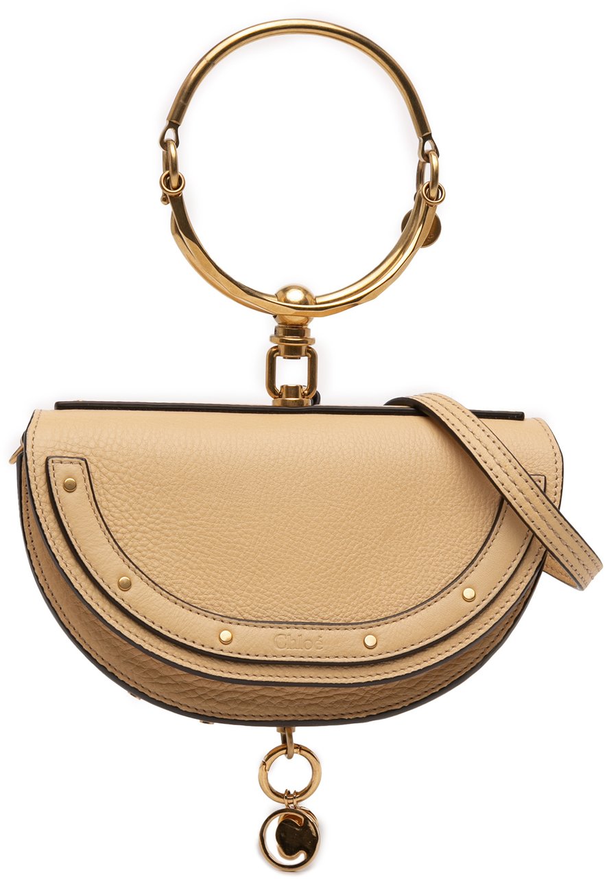 Chloé Leather Nile Bracelet Minaudiere Bruin