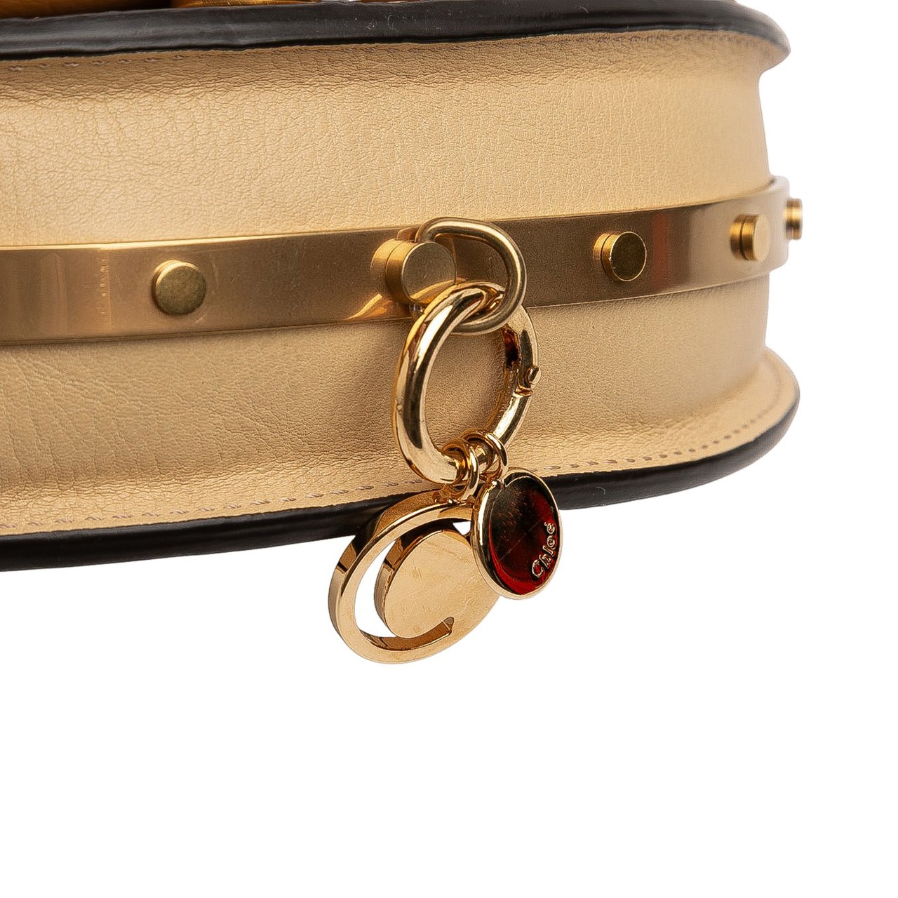 Chloé Leather Nile Bracelet Minaudiere Bruin