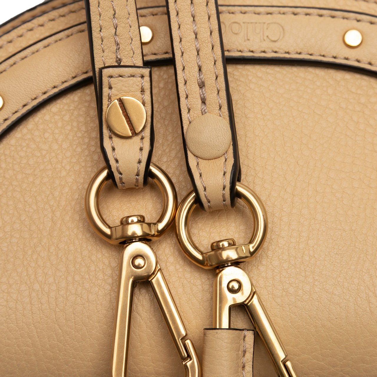 Chloé Leather Nile Bracelet Minaudiere Bruin